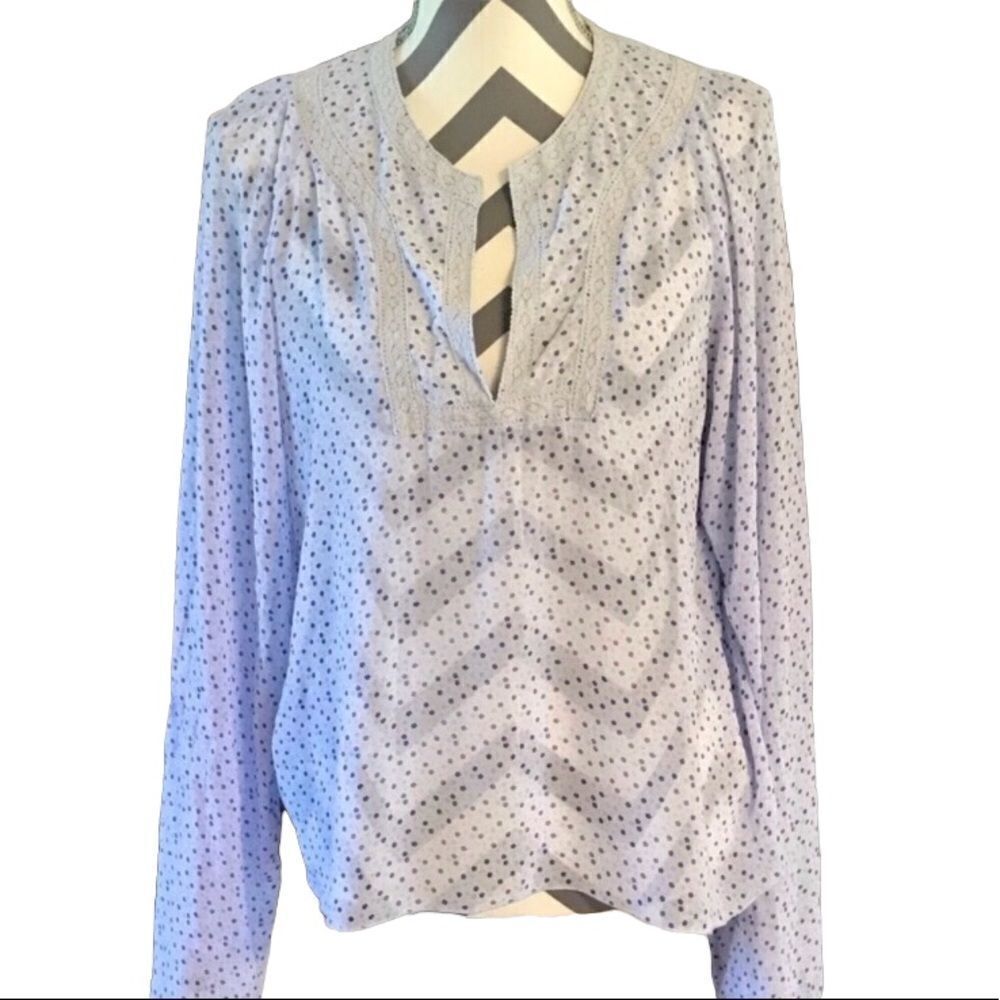 Guess MEDIUM Almost Sheer Blue Top